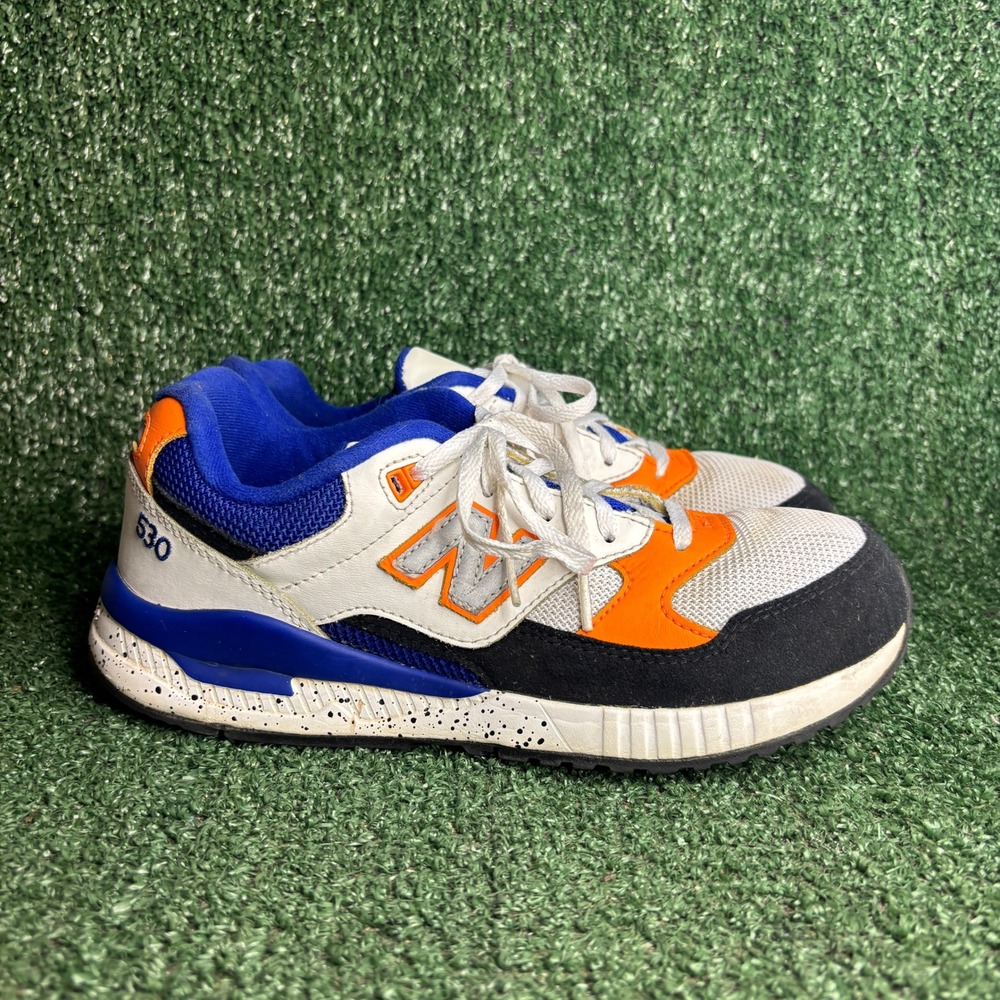 New Balance KL530BOG Speckled Midsole Retro Athletic Sneaker White Orange Boys 7